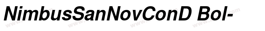 NimbusSanNovConD Bol字体转换